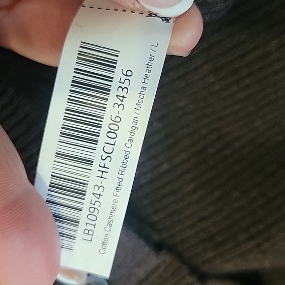 Quince Cotton Cashmere Fitted Ribbed Cardigan In Mocha Heather - Picture 6 of 16